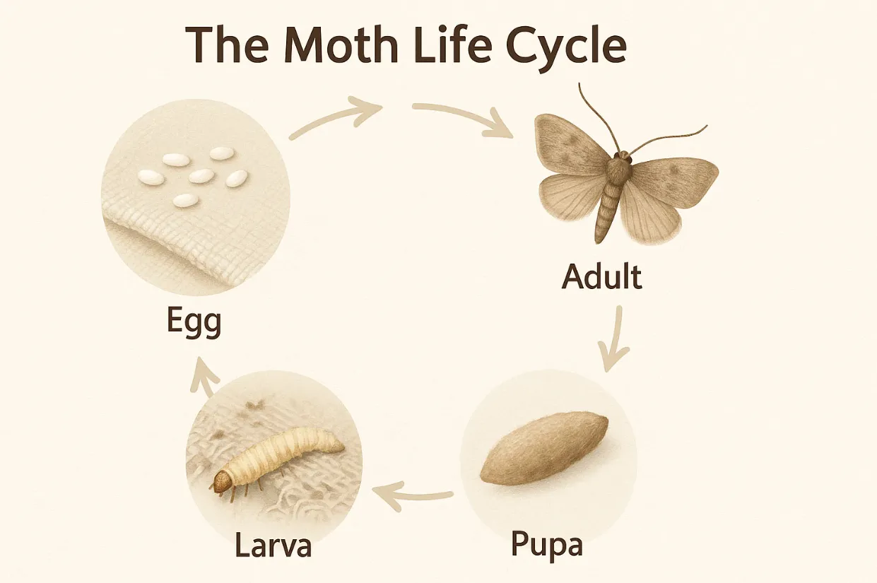 Grain Moth Life Cycle: Complete Guide to Eggs, Larvae, Pupae, Adults, Diet, Lifespan, and Safe Grain Protection